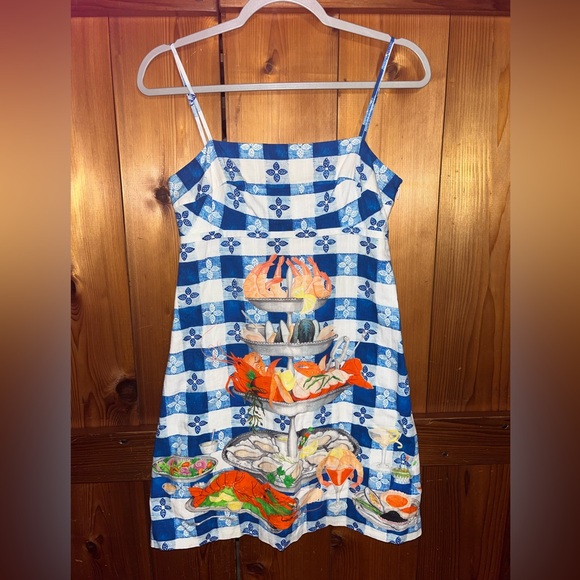 Rachel Antonoff Gwen Seafood Tower Mini Dress Size 4 - Picture 5 of 7